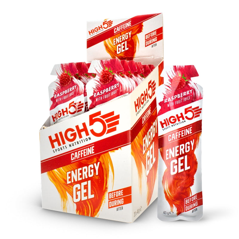 High5 Energy Gel Plus - Raspberry Plus m. koffein