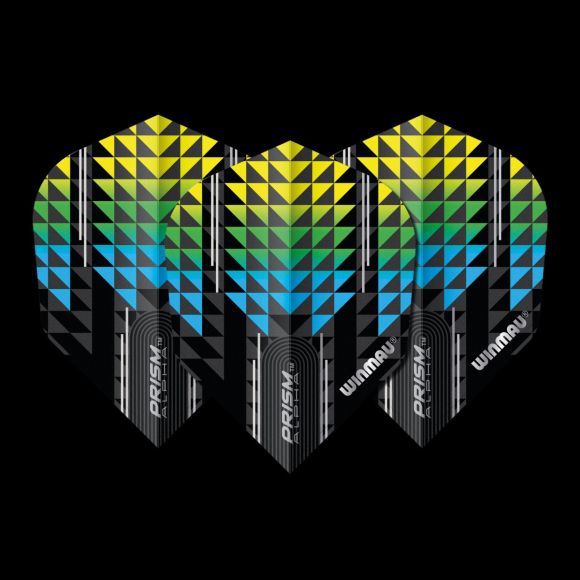 Winmau Prism Alpha Black/Yellow/Green/Blue